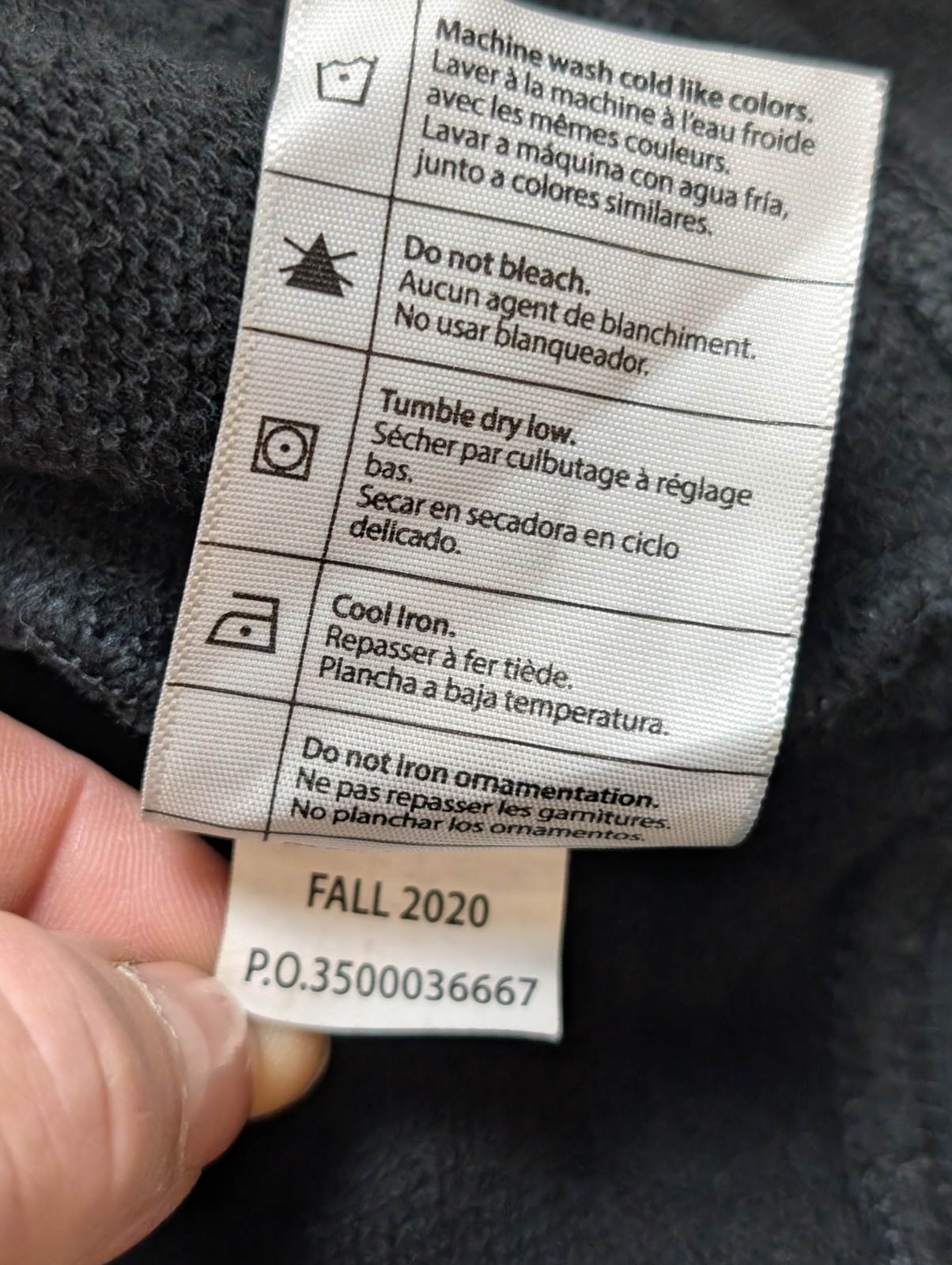 Sweat à capuche Carhartt Noir Relaxed Fit - Poche Kangourou - Taille L