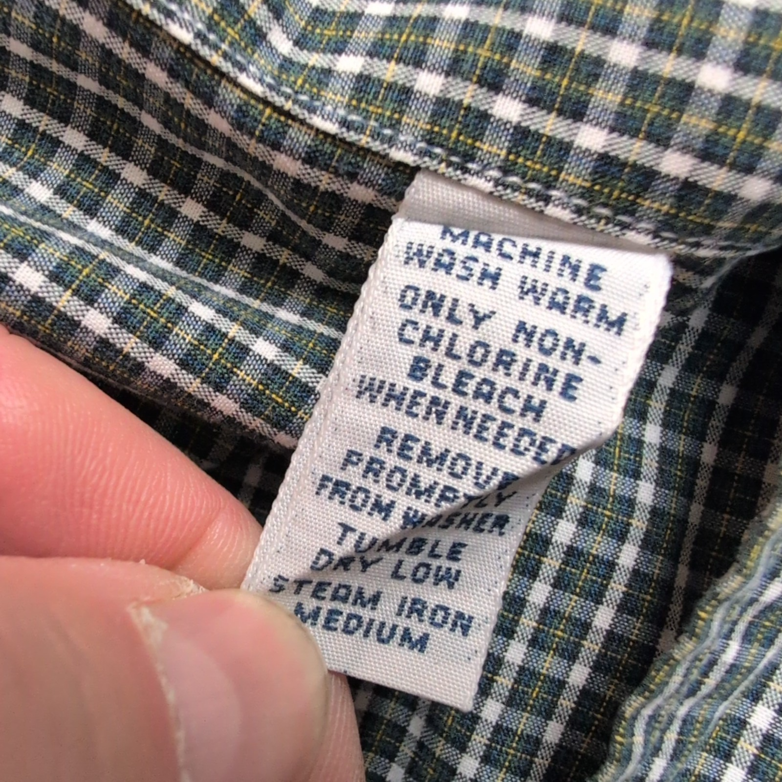 Chemise Ralph Lauren Yarmouth M L Kaki Carreaux Manches Courtes