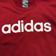 Sweat ADIDAS Homme L Bordeaux Col Rond Logo Sport Excellent État Rare