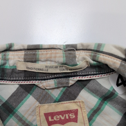 Chemise Levi's Vintage Carreaux Gris / Blanc / Vert Taille S manches longues