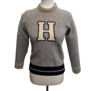 Pull Tommy Hilfiger femme Laine d'Agneau Gris H Preppy Taille M XXS XS