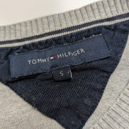 Pull Fin Tommy Hilfiger Gris Chiné Col Rond - Taille S