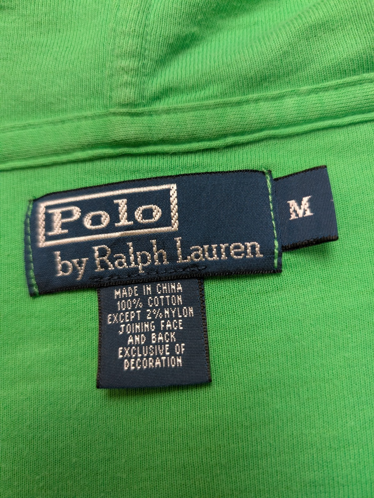 Polo Ralph Lauren Veste Hoodie Capuche Zippée Verte M Logo Violet