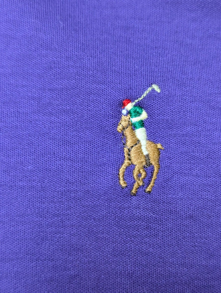 Polo manches courtes Polo Ralph Lauren XL violet logo multicolore Classic Fit