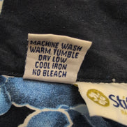 Chemise hawaïenne Stitch XL bleu marine fleurie 100% polyester manches courtes