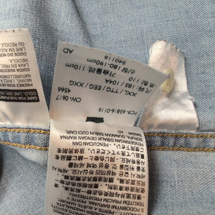 Chemise Westen Levi's Vintage Denim Bleu Clair Boutons Pressions Nacrés T. XXL