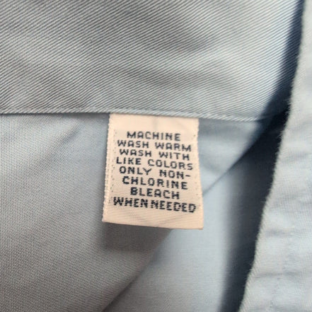 Chemise Ralph Lauren Blake Taille XL Bleu Clair Manches Courtes Logo Marron