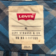 Chemise LEVI'S Homme XL Bleue et Blanche à Carreaux manches courtes
