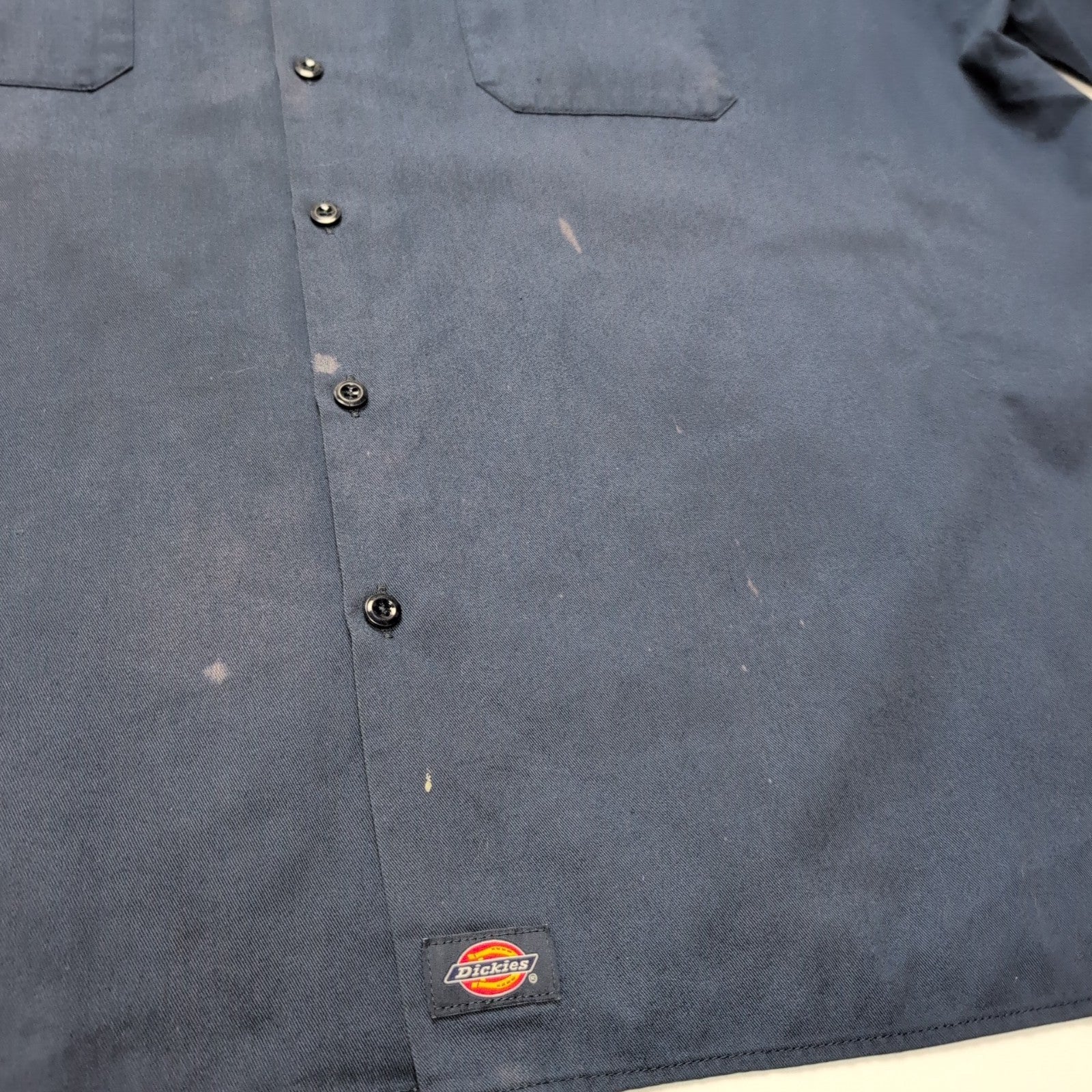 Chemise Dickies 4XL Bleu Marine Workwear Vintage Manches Courtes