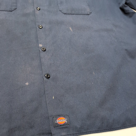 Chemise Dickies 4XL Bleu Marine Workwear Vintage Manches Courtes