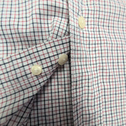 Chemise CHAPS à carreaux rouge et noir manches courtes taille L #157e
