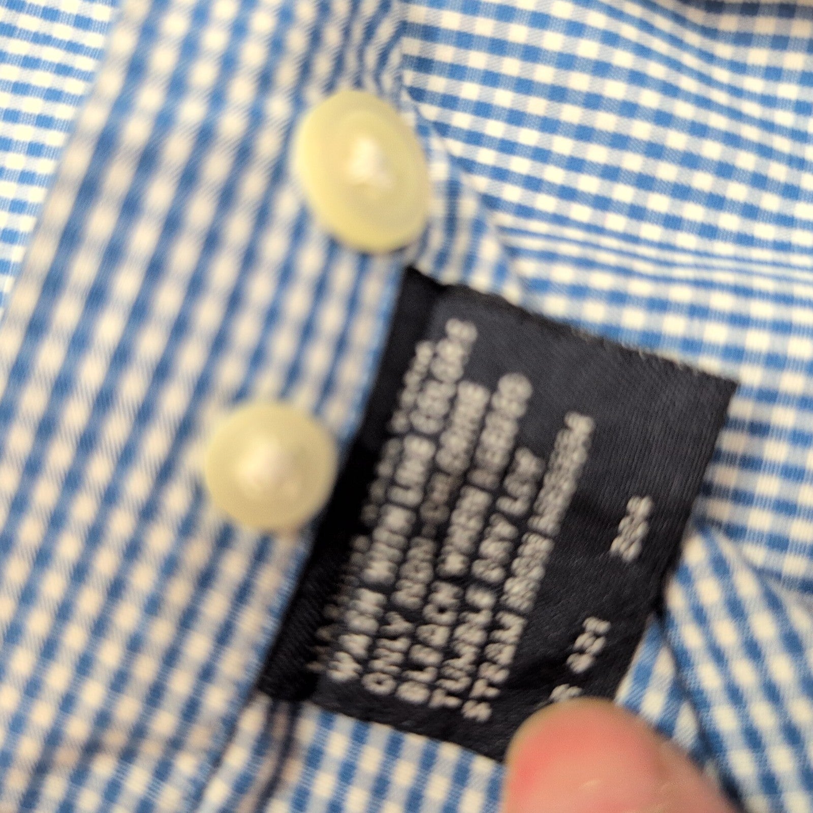 Chemise Nautica L Made in Hong Kong Bleu Carreaux Manches courtes 100% Coton