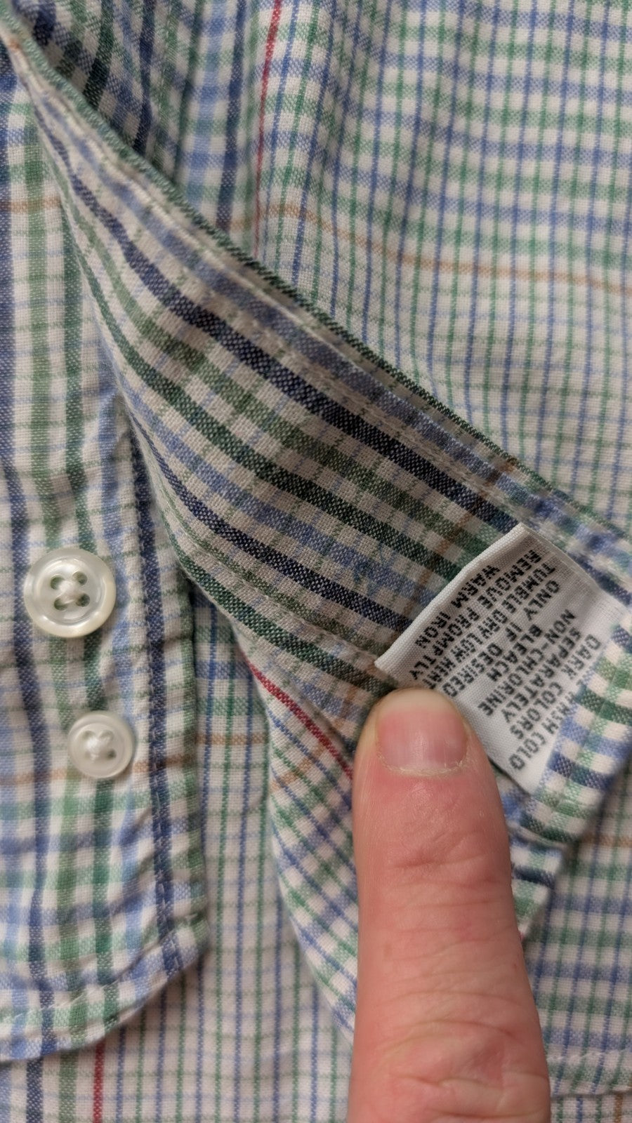 Chemise Chaps Ralph Lauren L carreaux Made in USA shirt button down écusson
