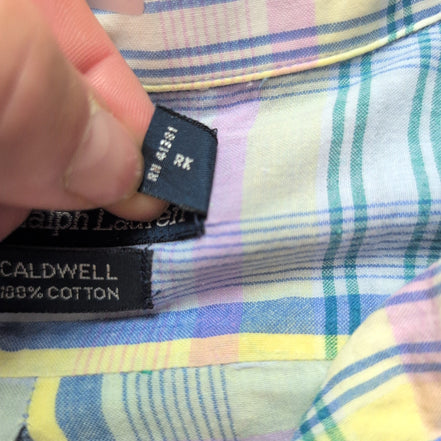 Chemise Polo Ralph Lauren Caldwell XL Hawaïenne Carreaux Poche manches courtes