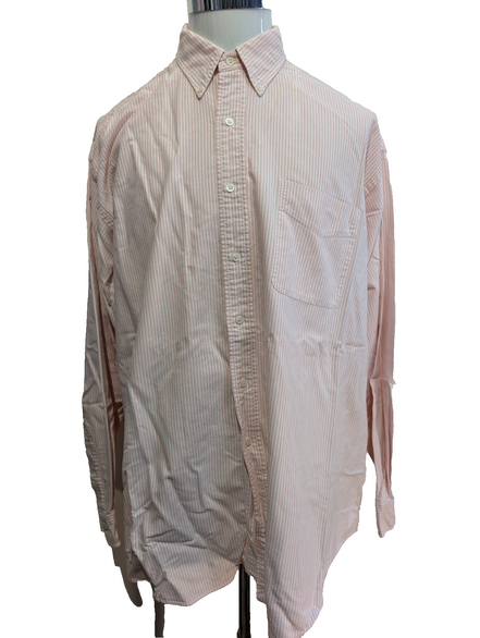 Chemise Polo Ralph Lauren Shirt XL XXL The Big Oxford Rose Rayée Logo Col Classi