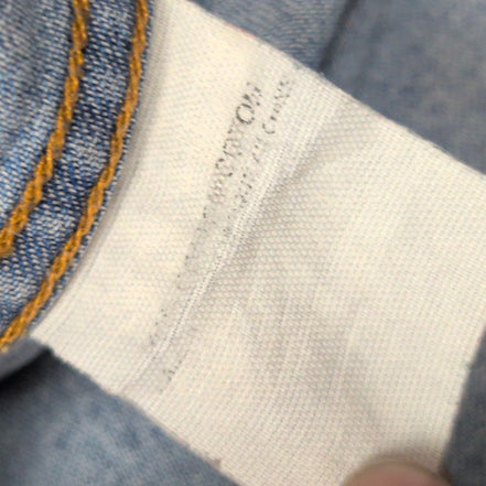 Chemise Levi's XL TG Jean Bleu 100% Coton 2 Poches Boutons Métal Mch longues