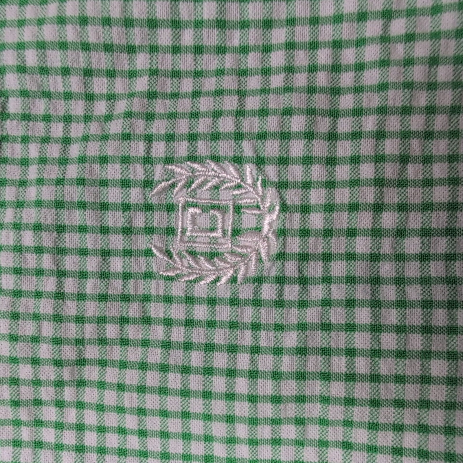 Chemise CHAPS verte à carreaux manches courtes taille L #2e