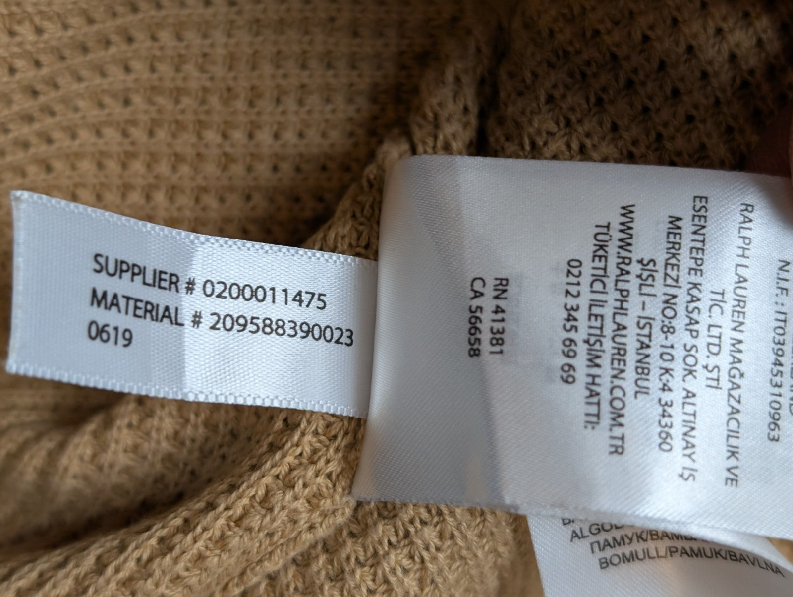 Pull Ralph Lauren (Lauren) Femme L Col Roulé Large Cordon Plaque Logo 🏷️