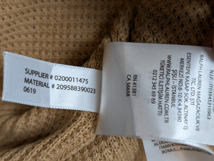 Pull Ralph Lauren (Lauren) Femme L Col Roulé Large Cordon Plaque Logo 🏷️