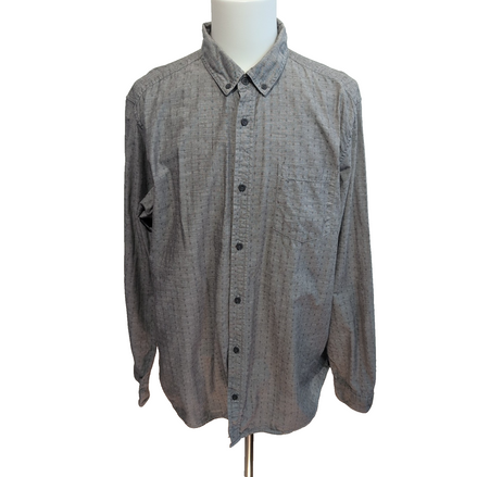 Chemise Patagonia Grise À Motifs Coton Organique Manches Longues Taille XXL