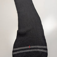 Écharpe Polo Ralph Lauren Côtelée Noire Logo Rouge Laine d'Agneau Mix
