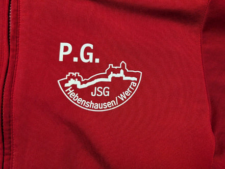Veste de survêtement Adidas Rouge Taille L (Taille grand - Mesures réelles)