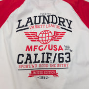 T-shirt Tokyo Laundry XXL Blanc Rouge Imprimé Devant Dos Neuf Étiquette