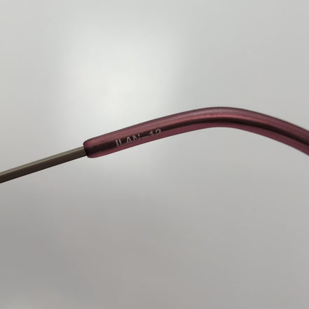 Lunettes de soleil Y2K Branche fine Métal Sans Monture Bordeaux