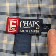 Chemise manches courtes Chaps Ralph Lauren L carreaux shirt button down bleu