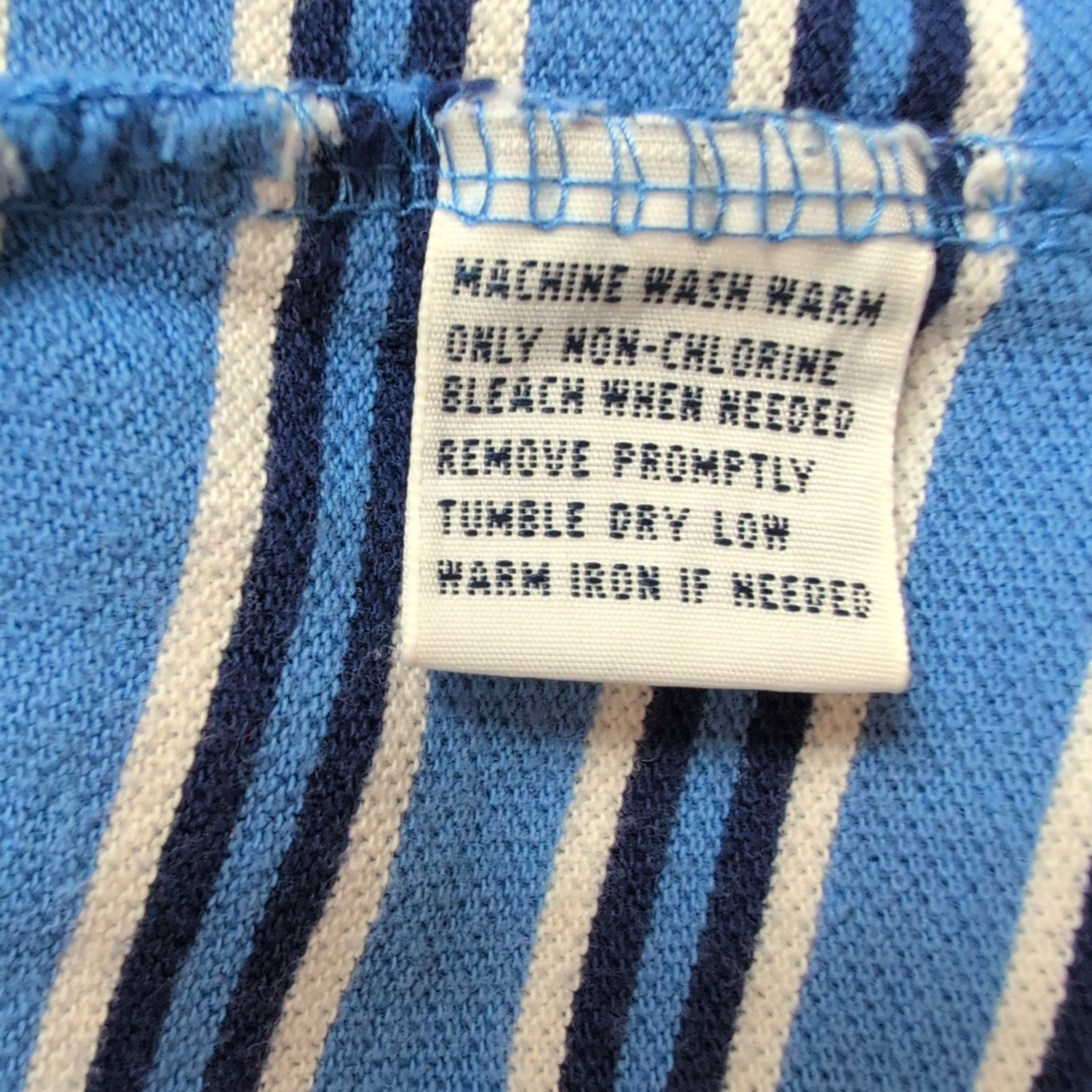 Polo Ralph Lauren Homme XL Bleu Rayures Fines Logo Orange Polo Manches Courtes