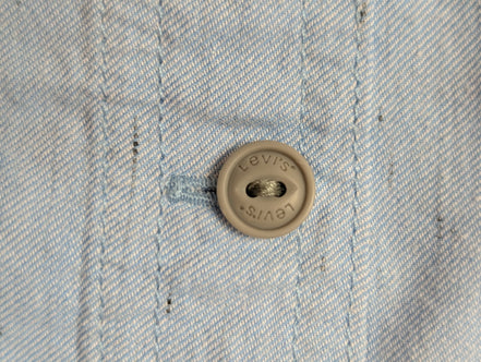 CHEMISE LEVI'S Coton Bleu Ciel XXL Homme Motif 2 Poches Manches Roulables