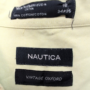 Chemise Nautica Oxford XXL Vert Pastel 100% Coton Logo Brodé Bleu Ciel