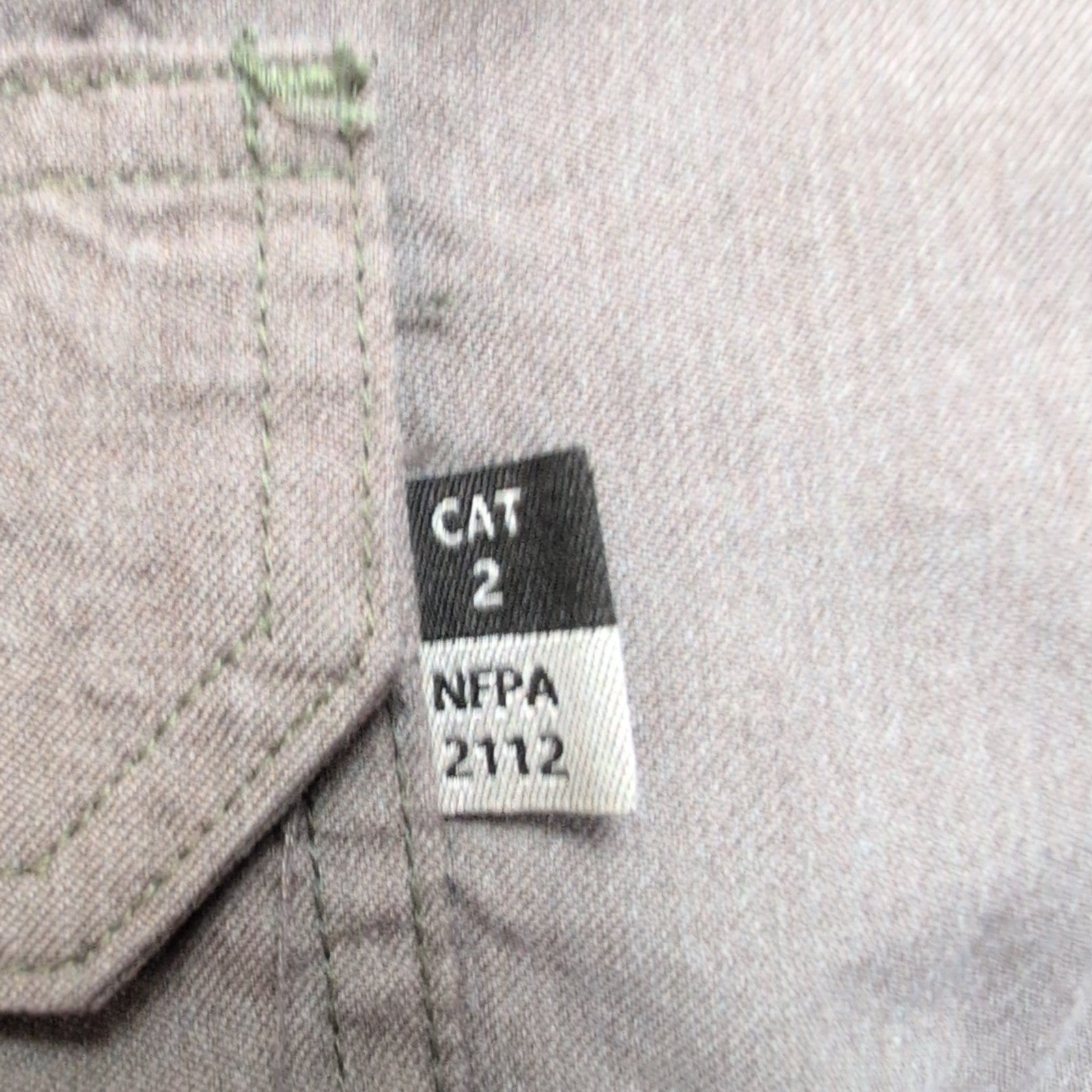 Chemise Carhartt 2XL FR NFPA 2112 Kaki Aramid Workwear CAT manches longues