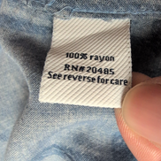 Chemise Hawaïenne Croft & Barrow 100% Rayonne Palmiers Bleu XL manches courtes