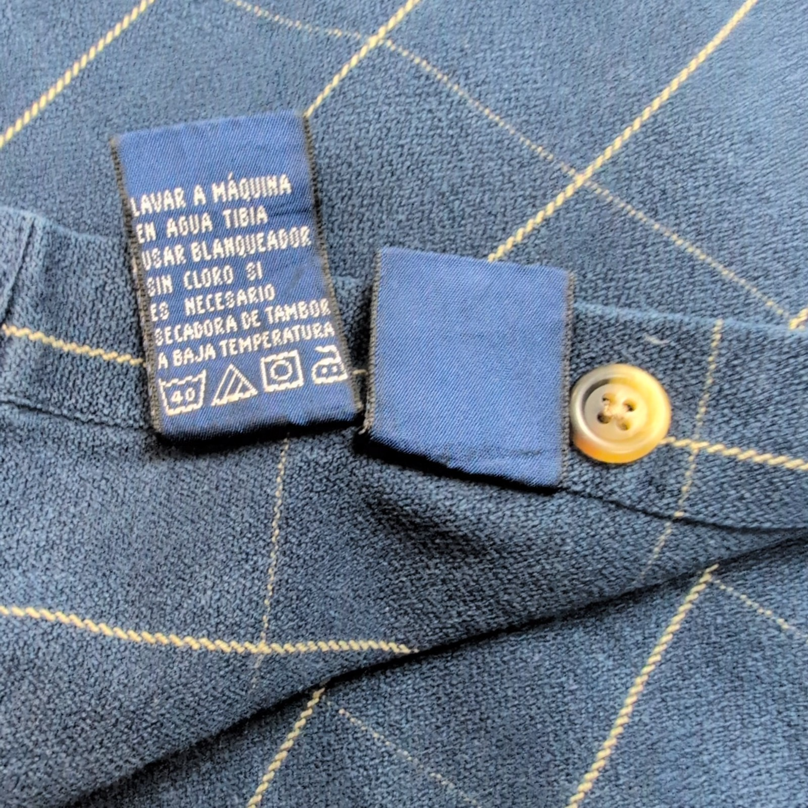 Chemise Nautica Manches Courtes à carreaux Bleu Marine - Taille L / XL