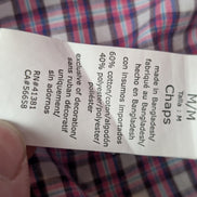 Chemise Chaps manches courtes violet à carreaux taille M #236msch