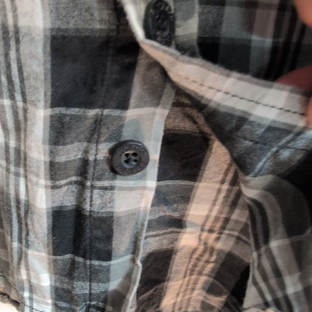 Chemise Dickies noire et grise à carreaux manches courtes taille M #185e