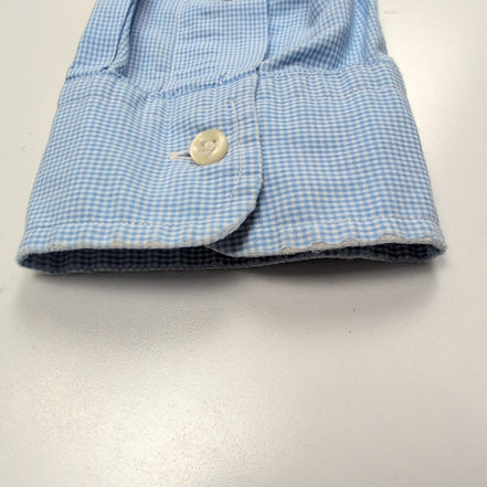 Chemise Ralph Lauren L Custom Fit Carreaux Bleu Logo Rose Button Down Shirt