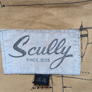 Scully Blouson Veste Cuir Véritable Vintage Marron Clair T44 XL Aviateur
