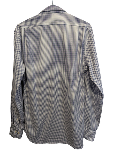 Chemise Ralph Lauren violet petits carreaux logo marine taille M / L #2558