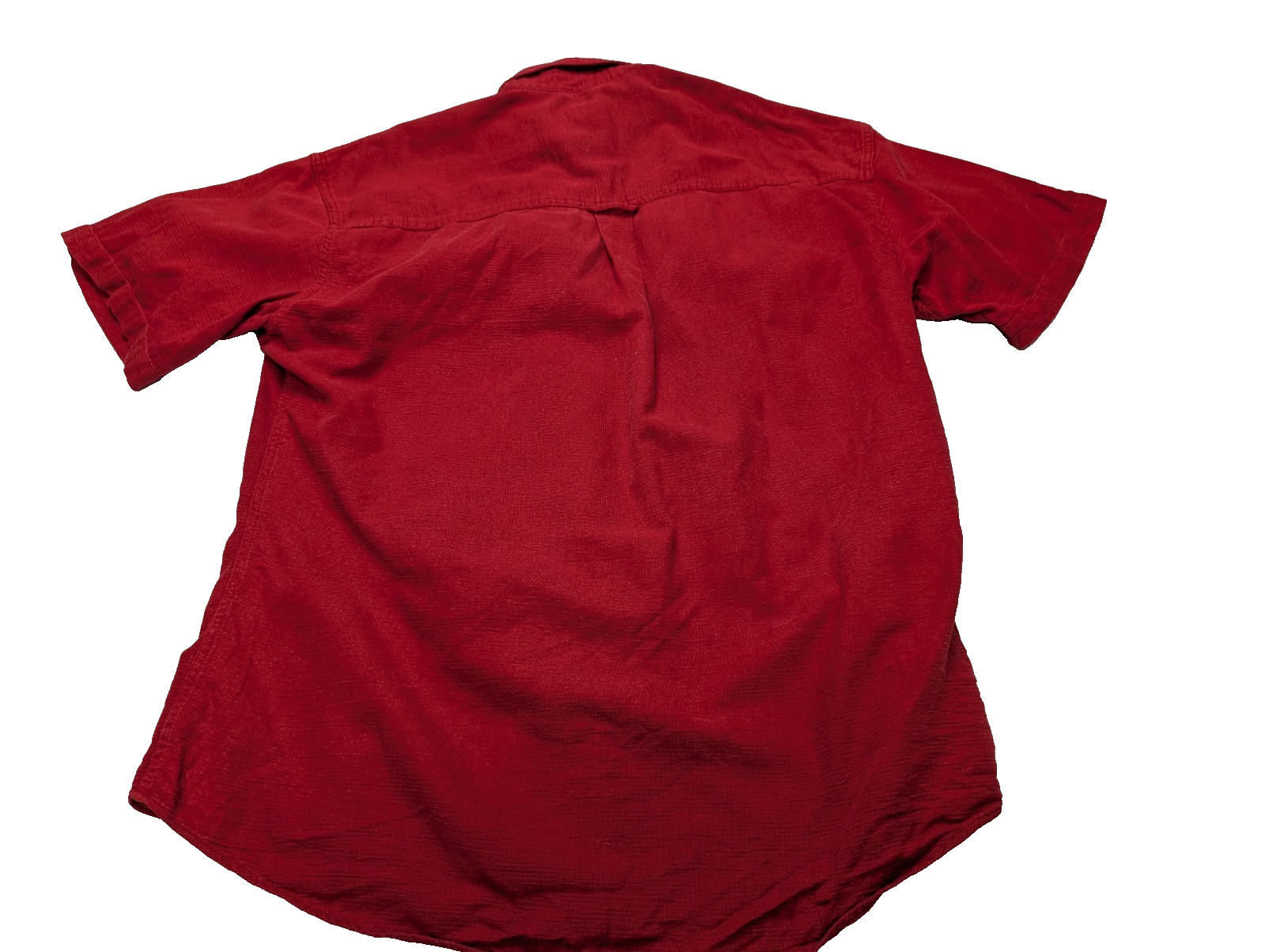 Chemise CHAPS rouge uni manches courtes taille M logo brodé 1 poche homme