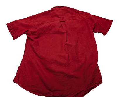 Chemise CHAPS rouge uni manches courtes taille M logo brodé 1 poche homme