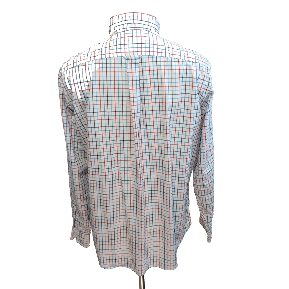 Chemise Nautica Classic Fit L Carreaux Bleu Rouge 100% Coton