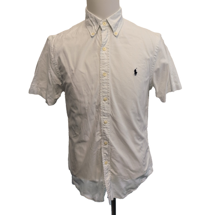 Chemise Shirt Ralph Lauren Blanche Slim Fit Button Down Manches Courtes M