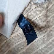 Chemise Polo Ralph Lauren Manches Longues Custom Fit Crème Rayures XXL