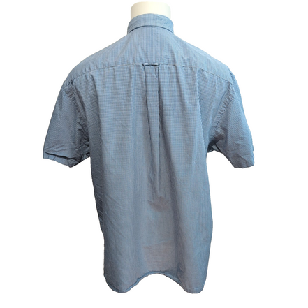 Chemise Nautica L Made in Hong Kong Bleu Carreaux Manches courtes 100% Coton