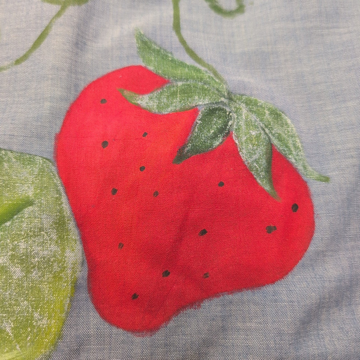 Chemise Big Mac JC Penney M Bleu Custom Fraises Signée 1974 2 Poches