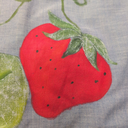 Chemise Big Mac JC Penney M Bleu Custom Fraises Signée 1974 2 Poches