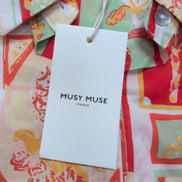 Chemise Hawaïenne Femme Musy Muse Paris S Neuve Coton Manches Longues