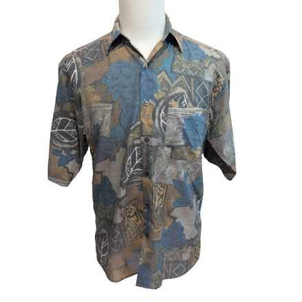 Chemise Hawaïenne Contempo Vintage Taille S Floral Fabriquée au Canada